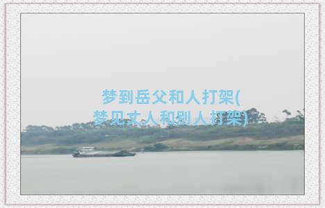 梦到岳父和人打架(梦见丈人和别人打架)