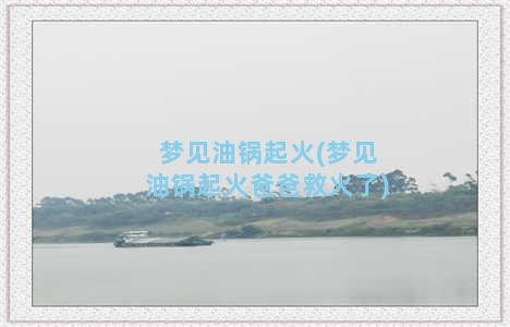 梦见油锅起火(梦见油锅起火爸爸救火了)